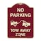 Signmission No Parking Tow Away Zone Tow Truck Heavy-Gauge Aluminum Architectural Sign, 24" x 18", BU-1824-23652 A-DES-BU-1824-23652 - alternate 1
